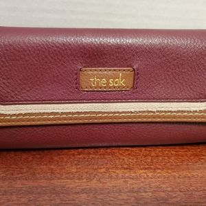 Saks Fifth Avenue Wallet Red Leather